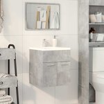 vidaXL Armoire de lavabo de salle de bain gris béton 41x38 5x46 cm