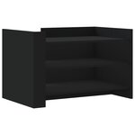 vidaXL Table basse noir 80x50x50 cm bois d'ingénierie