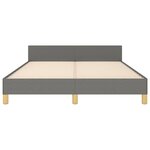 vidaXL Cadre de lit sans matelas gris foncé 140x190 cm tissu