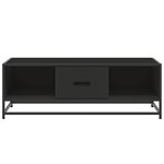 vidaXL Table basse noir 100x57x35 cm bois d'ingénierie et métal