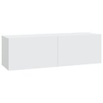 vidaXL Meubles TV muraux 4 Pièces blanc 100x30x30 cm