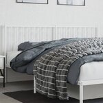 vidaXL Tête de lit métal blanc 180 cm