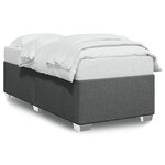vidaXL Cadre de lit sans matelas gris foncé 90x190 cm tissu
