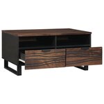 vidaXL Table basse with Drawer Marron et Noir 80 x 54 x 40 cm