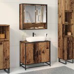 vidaXL Ensemble de mobilier de salle de bain 2 Pièces Bois Ancien