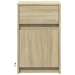 vidaXL Armoire de chevet avec lumières LED chêne sonoma