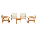 vidaXL Ensemble bistrot 5 Pièces Marron 45 x 45 x 38cm