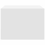 vidaXL Table de chevet murale avec lumières LED blanc