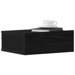 vidaXL Tables de chevet flottantes lot de 2 chêne noir 40 x 32 x 15 cm bois d'ingénierie