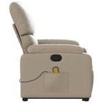 vidaXL Fauteuil inclinable de massage Cappuccino Similicuir