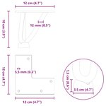 vidaXL Pieds en épingle à cheveux pour table basse 4 pièces Blanc 10 cm Acier massif