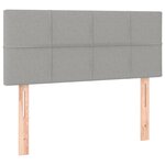 vidaXL Tête de lit à LED Gris clair 100x5x78/88 cm Tissu