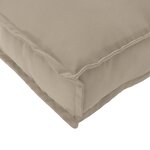 vidaXL Ensemble de coussins de palette 2 pièces taupe en tissu Oxford