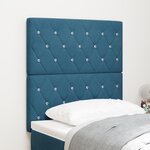 vidaXL Tête de Lit LED Bleue Foncée 80 cm en Velours