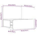 vidaXL Table de chevet Marron 44 x 32 5 x 40 cm Bois massif en pin