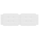 vidaXL Coussin de tête de lit Zadar blanc 152 cm similicuir