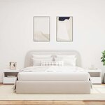 vidaXL Tables de chevet avec lumières LED 2 Pièces blanc 50x40x45 cm