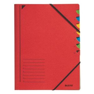 Classeur trieur, format A4, 7 compartiments Rouge LEITZ