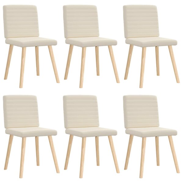 vidaXL Chaises à manger lot de 6 Lin