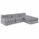 vidaXL Coussin 4 Pièces Gris clair 70 x 70 x 54 cm Polyester