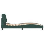 vidaXL Cadre de lit sans matelas vert foncé 100x200 cm velours