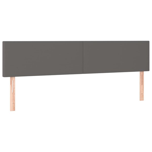 vidaXL Têtes de lit 2 Pièces Gris 90x5x78/88 cm Similicuir