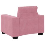 vidaXL Canapé 3 Pièces Rose Tissu en lin mélangé