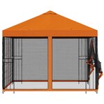 vidaXL Abri de jardin avec parois 3 x 3 m Orange Polyester et Acier