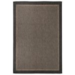 vidaXL Tapis à tissage plat d'extérieur 160x230 cm Marron foncé