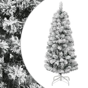 vidaXL Sapin de Noël artificiel à charnières avec neige floquée 120 cm