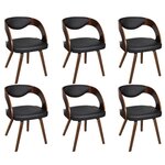 vidaXL Chaises à manger lot de 6 marron similicuir