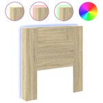 vidaXL Armoire tête de lit avec LED chêne sonoma 100x16 5x103 5 cm