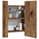 vidaXL Armoire de salle de bain à miroir LED vieux bois 40x12x45 cm