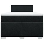 vidaXL Sommier à lattes de lit avec matelas noir 120x190 cm tissu