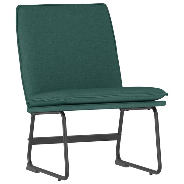 vidaXL Chaise longue Vert foncé 52x75x76 cm Tissu