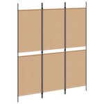 vidaXL Paravent 3 panneaux Beige 150 x 180 cm Tissu