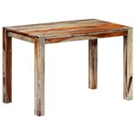 Vidaxl table de salle à manger gris 118x60x76 cm bois de sesham solide