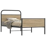 vidaXL Cadre de lit sans matelas 100x200 cm chêne sonoma