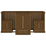 vidaXL Set de balcon 2 places marron miel bois de pin massif