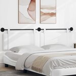 vidaXL Tête de lit suspendue Blanc Tissu