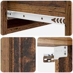 vidaXL Table d'appoint murale Bois ancien 59 x 34 5 x 17 cm