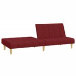 Vidaxl canapé-lit à 2 places rouge bordeaux tissu