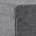Tabouret banquette pouf de rangement pliant coffre repose-pieds 76 cm lin gris 13_0002337_3