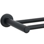 vidaXL Porte-serviettes Noir 61 x 14.5 x 5 cm Acier inoxydable