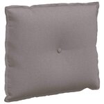 vidaXL Coussin de Dos Taupe 60 x 19 x 50 cm tissu