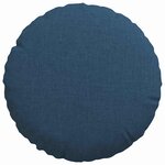 vidaXL Coussins de siège 2 Pièces Bleu Ø30 x 13 cm tissu