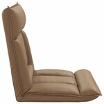 vidaXL Fauteuil de sol ajustable Cappuccino Simili cuir