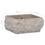 vidaXL Lavabo Gris 30x30x13 cm Marbre