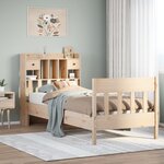 vidaXL Cadre de lit sans matelas 75x190 cm bois de pin massif