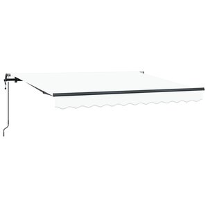 vidaXL Auvent Rétractable Blanc et anthracite